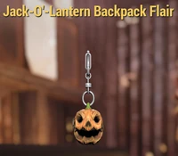 Jack-o'-lantern backpack flair