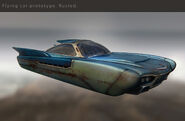 FO76 flying car proto rusted (Katya Gudkina concept art)