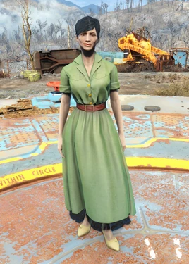 Fo4Laundered Green Dress
