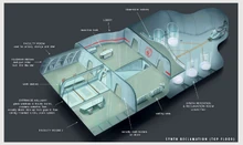 Помещение перепрошивки синтов (верхний этаж) из артбука Искусство Fallout 4