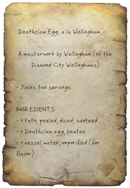 Wellingham's recipe