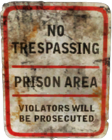 A no trespassing sign