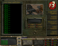 The save screen. Notice the Fallout 2 screenshot