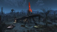 FO4 Red Rocket truck stop at night