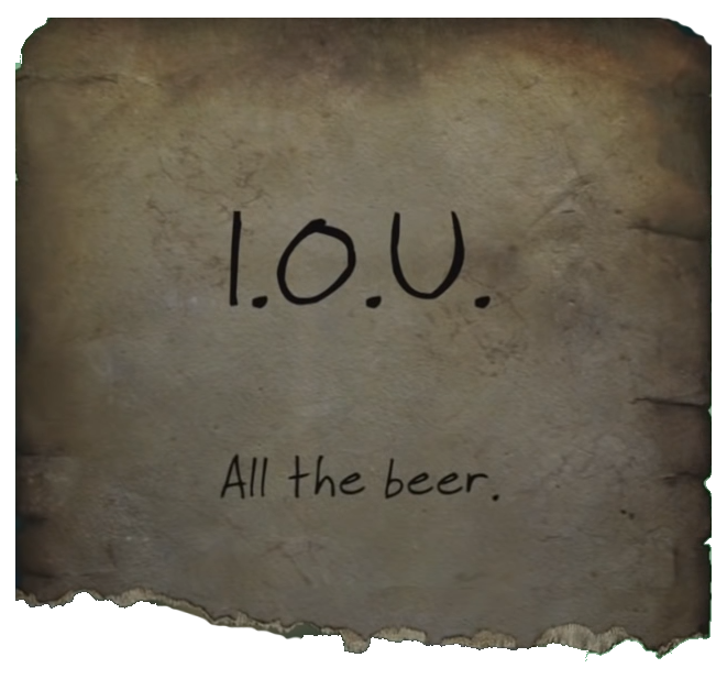 I O U Beer Fallout Wiki Fandom