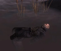 FO3PL Owyn pond.png (263 KB) Elder Lyons drowned in a pond in a hallucination in Point Lookout