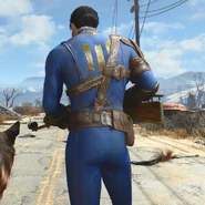 Fo4 armored Vault 111 jumpsuit trailer.png (1,82 МБ) Вцілілий з лазерним мушкетом (вид зі спини)