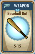 Baseball bat card