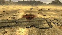 Pack brahmin bloodpool.jpg (828 KB) Dead pack brahmin and corpses in the pool of blood