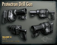 Drill gun used Protectron concept art by Josh Jay