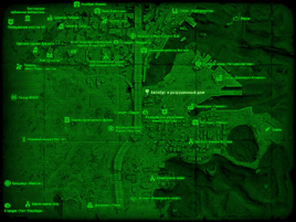 FO4 Автобус и разрушенный дом (карта мира)