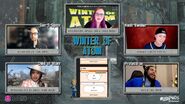 Screenshot from a pre-release stream featuring Modiphius staff in light cosplay