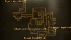 Karte mit dem Lage des Kontrollterminalkennwort Ostreflektor