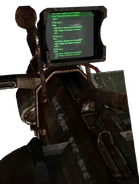 The screen display and the spray-painted graffiti