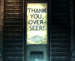 Vault 101 Thank you, Over-seer!