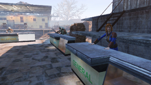 FO4 Trader Rylee as a salesman in the store of Sanctuary