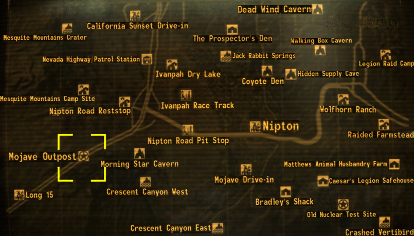 Fallout: New Vegas map - Independent Fallout Wiki