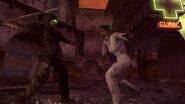 A ghost person attacking the player