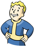 A standard Vault Boy from Fallout 3, illustrated by Natalia Smirnova