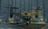 Enclave Vertibird in Remnants bunker.