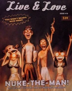 An in-game magazine character based on Pely (second from right)
