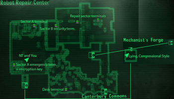 Robot repair center map