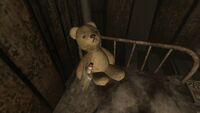 Drunk teddy at the Sniper shack