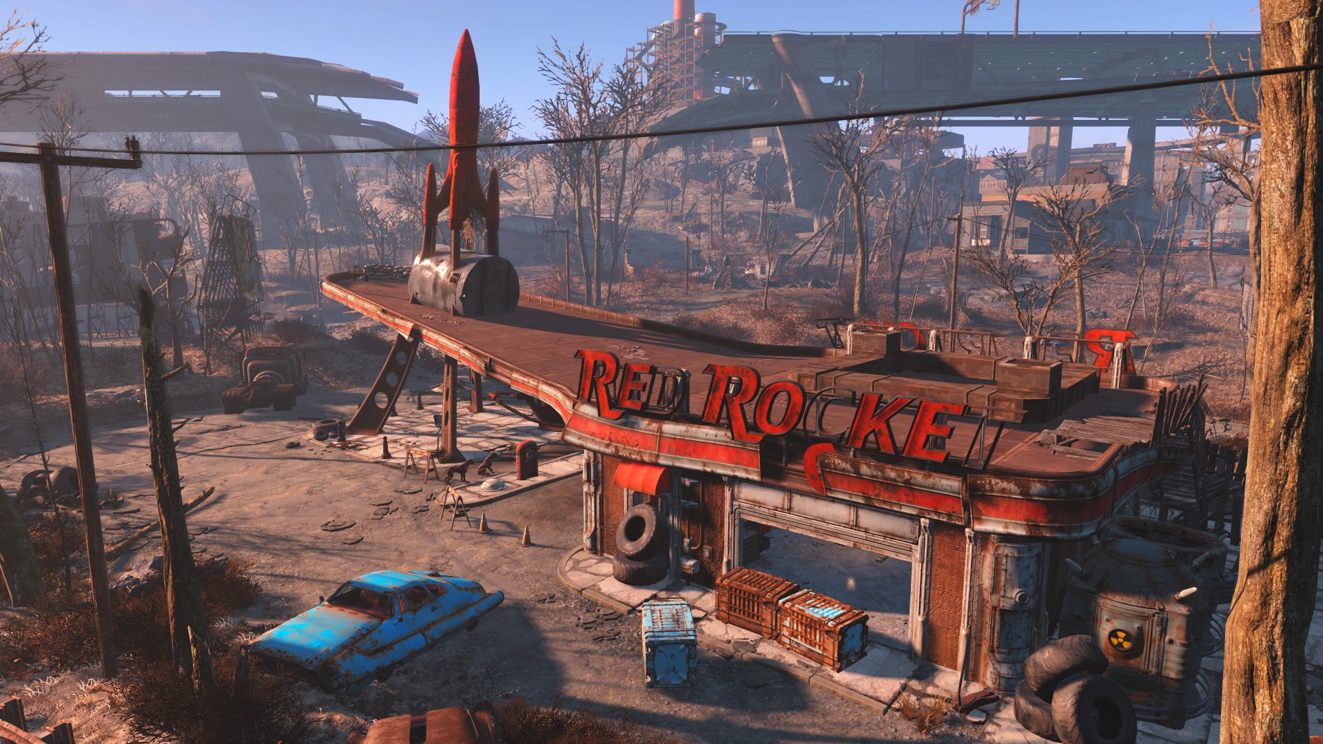 Fallout 4 сигнал бедствия стоянка грузовиков красная ракета фото 36
