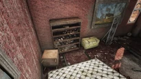 FO76 Aaronholt homestead (15).jpg (2,33 МБ) Место появления случайного журнала в двухэтажном голубом фермерском доме с красной звездой