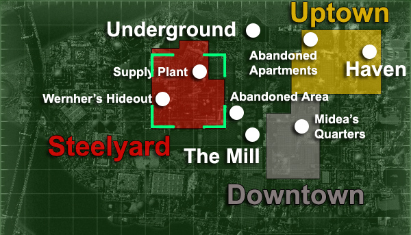 Map - The Steelyard, Maps - Fallout 3: The Pitt Game Guide