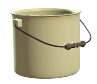 Unused enamel bucket