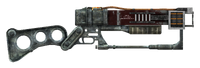 Laser rifle with the focus optics modification