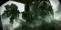 Fo4-drop-concept.jpg (347 KB) Concept art of Brotherhood soldiers leaving a vertibird