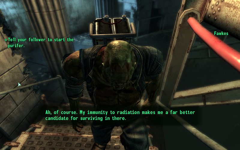 where can i find fawkes in fallout 3