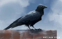 Concept art of the watcher crow from The Art of Fallout 4