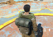 Fo4 traveling leather coat backpack