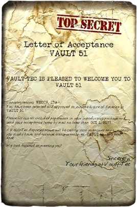 FO76 Letter from Vault-Tec