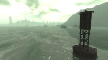 Submerged T-Rex buoy