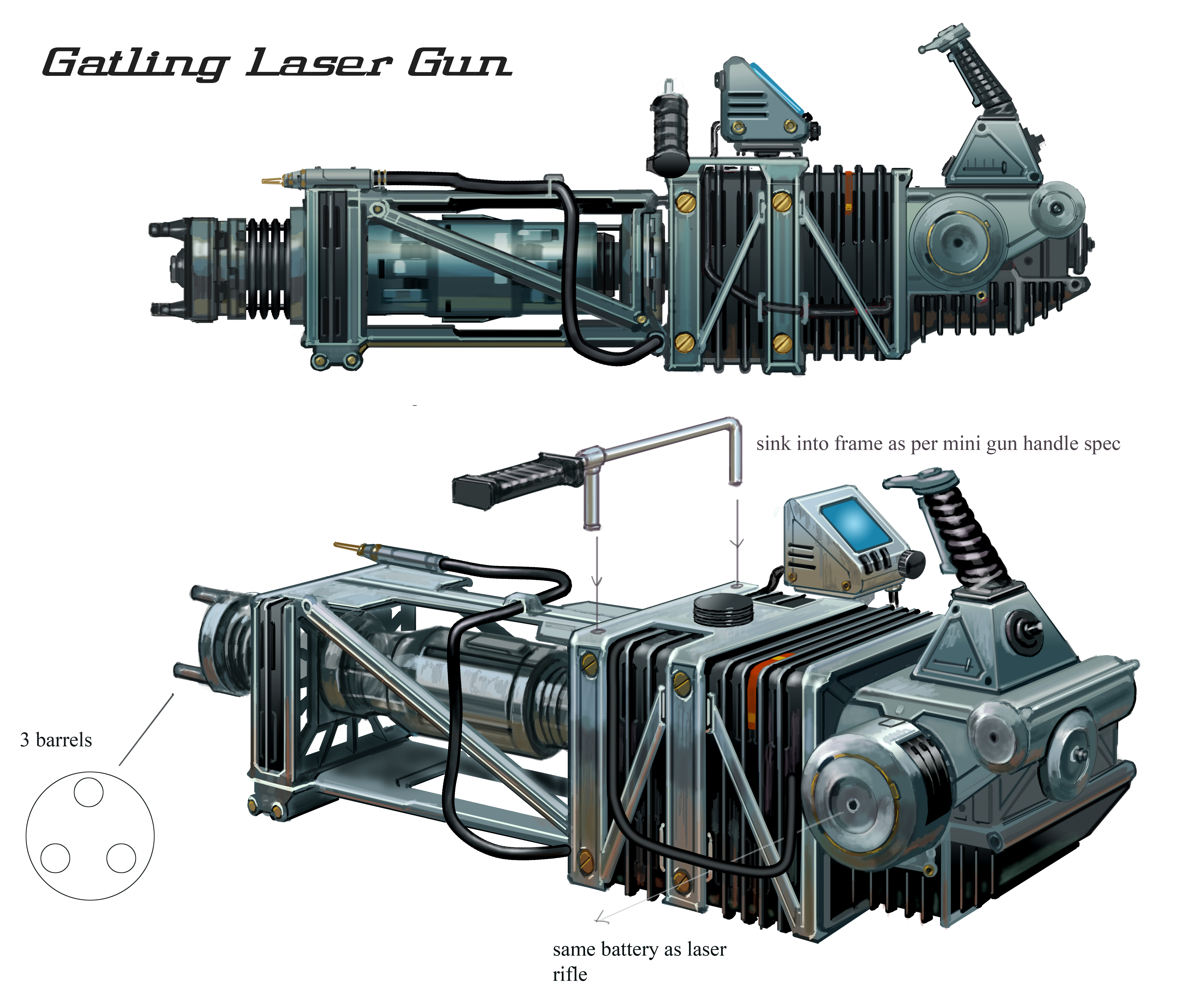 Fallout 4 gatling laser фото 9