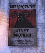 A poster of a Sheepsquatch