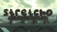 FO3PL Stretcho Saltwater Taffy company sign