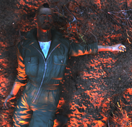 Kenneth's corpse overturned using grenades