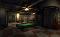 Pool table in Vault 21 canteen