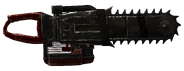 Chainsaw with mod attached