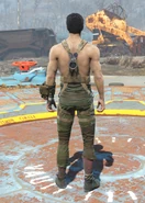 Gunner harness, back view (male) with Pip-Boy
