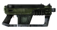 GRA 12.7mm submachine gun with the stacked magazine modification.