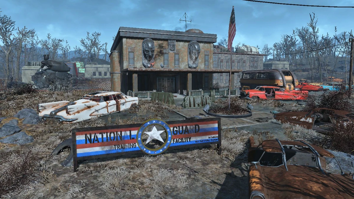 Тренировочная площадка национальной гвардии fallout. National Guard Training Yard Fallout 4. Тренировочная площадка национальной гвардии Fallout 4. Фоллаут 4 центр вербовки национальной гвардии. Тренировочная площадка национальной гвардии.