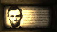 Removing the wood frame reveals the ending quotes of Lincoln's First Inaugural Address