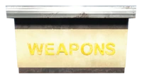 Weapons stand and shop counter