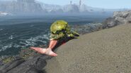 Softshell mirelurk feeding on a sea creature